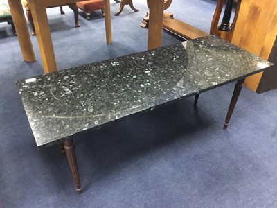 Lot 443 - A GRANITE COFFEE TABLE