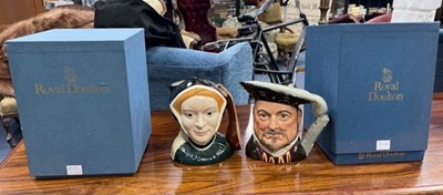 Lot 466 - A ROYAL DOULTON HENRY VIII CHARACTER JUG AND ANOTHER CHARACTER MUG