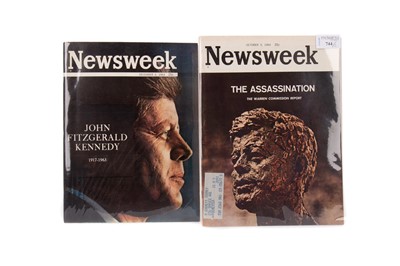 Lot 291 - TWO COPIES OF NEWSWEEK COMMEMORATING THE ASSASSINATION OF JOHN F. KENNEDY