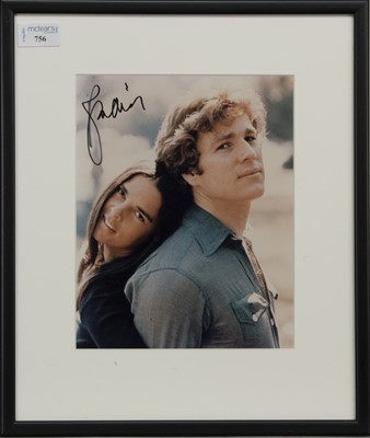 Lot 306 - A PHOTOGRAPH OF RYAN O'NEAL