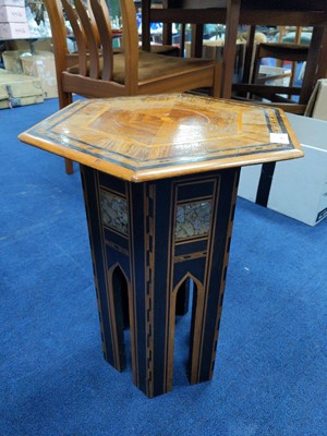 Lot 525 - AN EASTERN INLAID OCCASIONAL TABLE