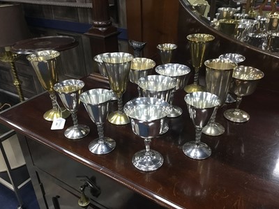 Lot 499 - A COLLECTION OF SILVER PLATED CHALICES