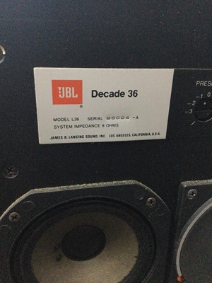 Lot 313 - A PAIR OF JBL SPEAKERS