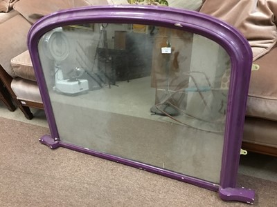 Lot 310 - AN OVERMANTEL MIRROR