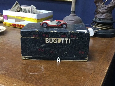 Lot 537 - A CASKET INSCRIBED BUGATTI