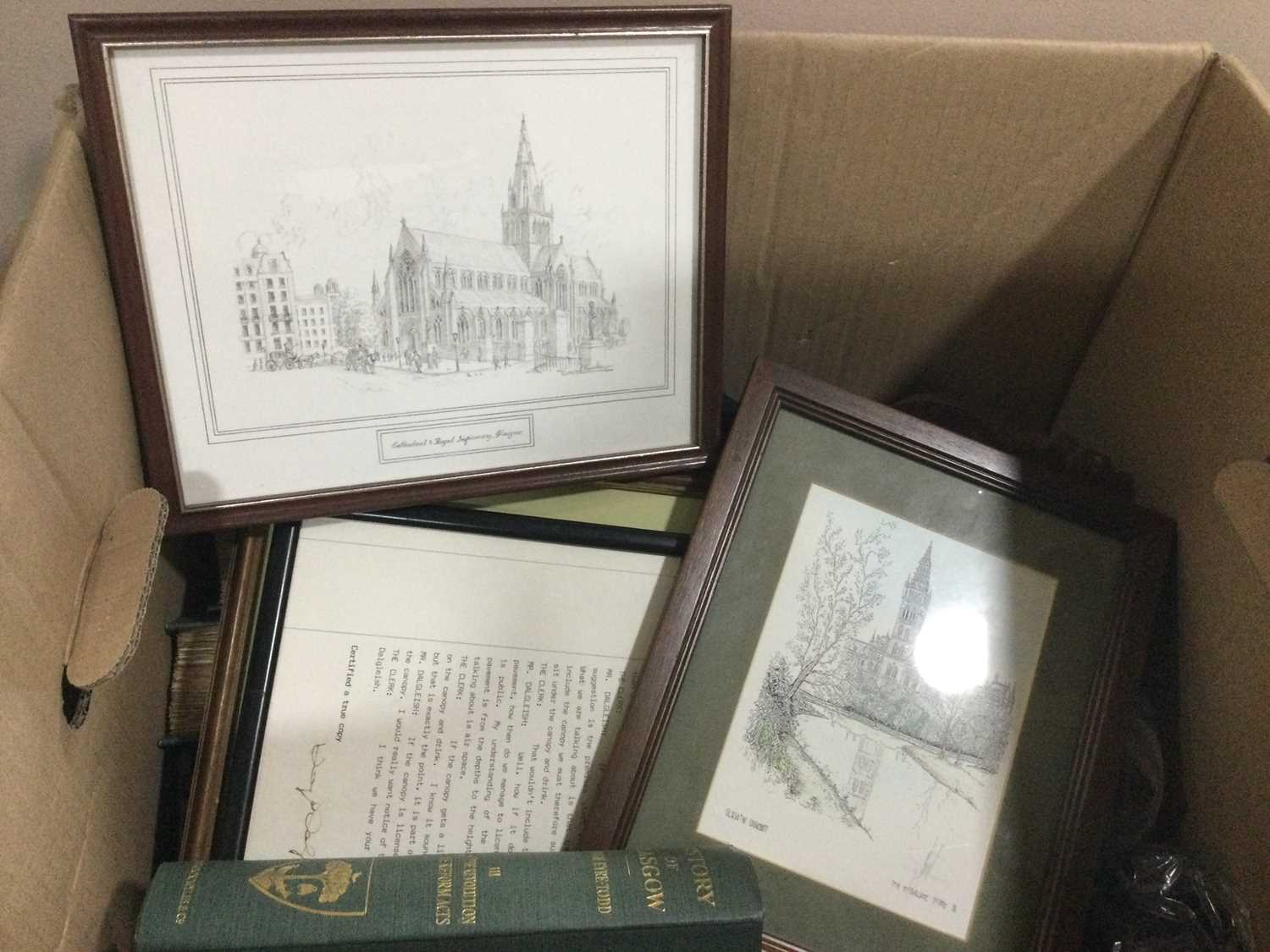 Lot 555 - A COLLECTION OF GLASGOW RELATED BOOKS, PRINTS, EPHEMERA AND REGALIA