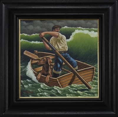 Lot 701 - WORSE THINGS HAPPEN AT SEA, AN OIL BY GRAHAM MCKEAN