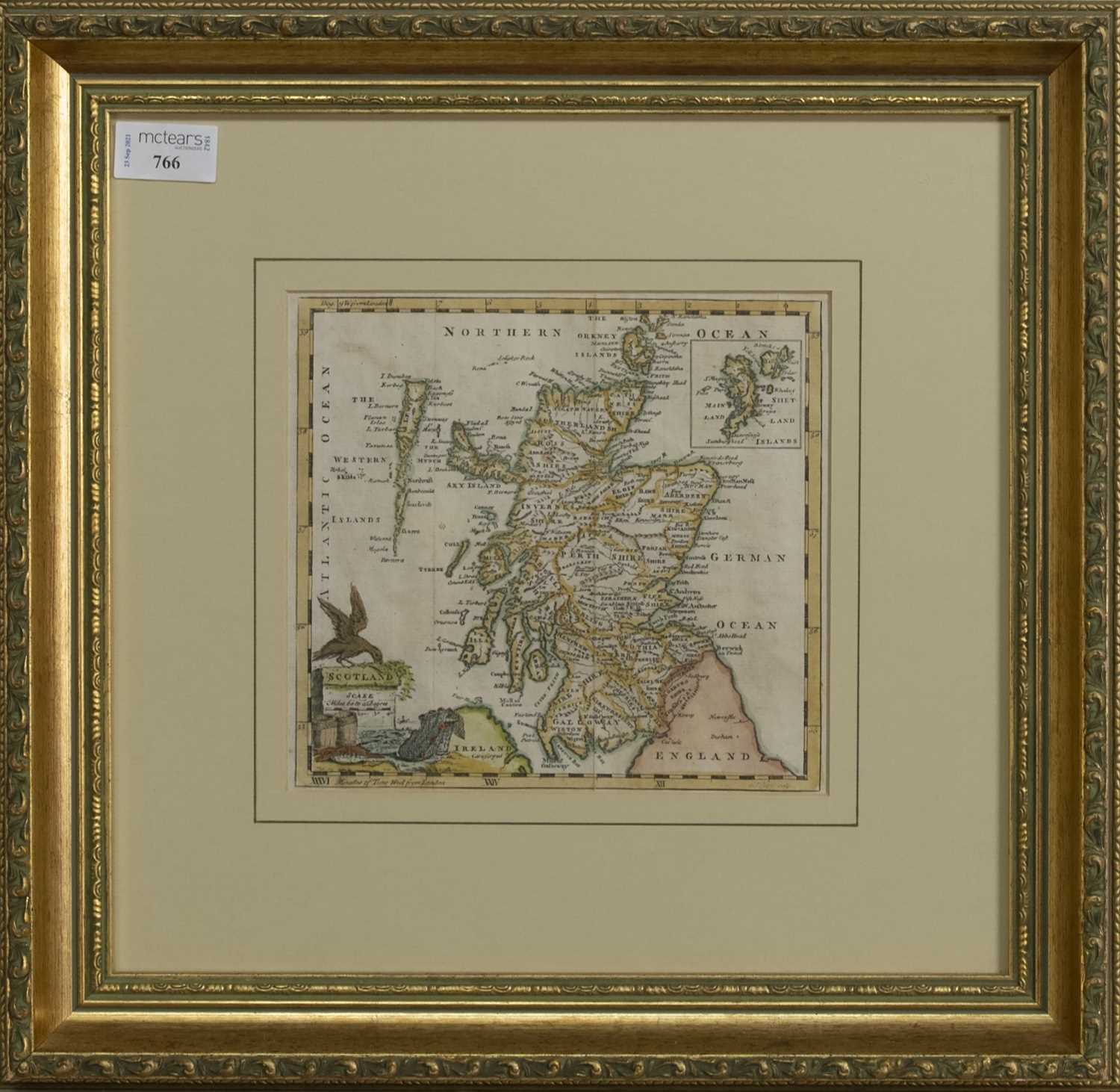 Lot 766 - AN 18TH CENTURY ENGRAVED MAP OF SCOTLAND BY THOMAS JEFFERYS