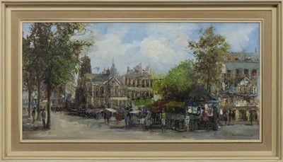 Lot 37 - CATHEDRAL SQUARE, AN OIL BY THEO VAN OORSHOT