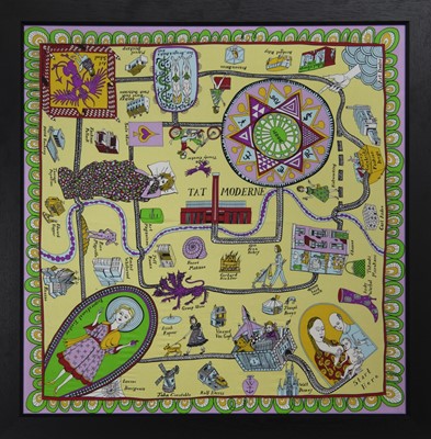 Lot 674 - 100% SILK SCARF BY GRAYSON PERRY