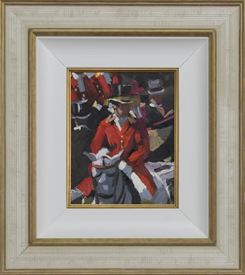 Lot 711 - ROYAL HUNT, AN OIL BY SHERREE VALENTINE DAINES
