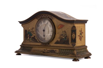 Lot 1112 - AN EARLY 20TH CENTURY CHINOISERIE MANTEL CLOCK RETAILED BY ASPREY