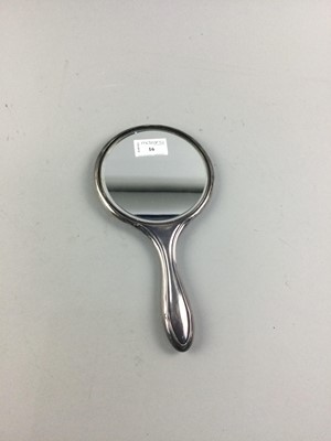 Lot 16 - A SILVER BACKED HAND MIRROR