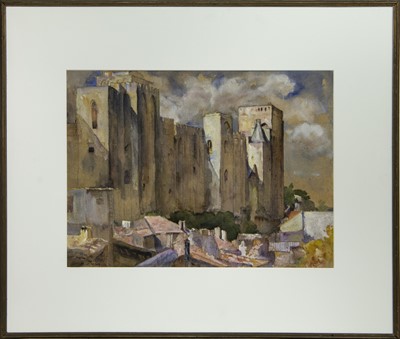 Lot 38 - THE PALACE OF THE POPES, AVIGNON, A WATERCOLOUR BY MADELINE RACHEL WELLS