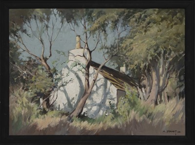 Lot 754 - AN UNTITLED OIL BY A STEWART