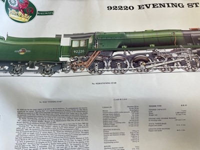 Lot 124 - A BRITISH RAILWAYS 92220 EVENING STAR PRINT AND OTHER PRINTS