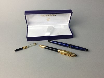Lot 123 - A WATERMAN PARIS FOUNTAIN PEN AND ANOTHER