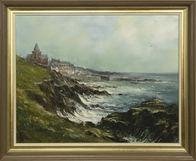 Lot 753 - ON THE COAST, AN OIL BY ALFRED ALLAN
