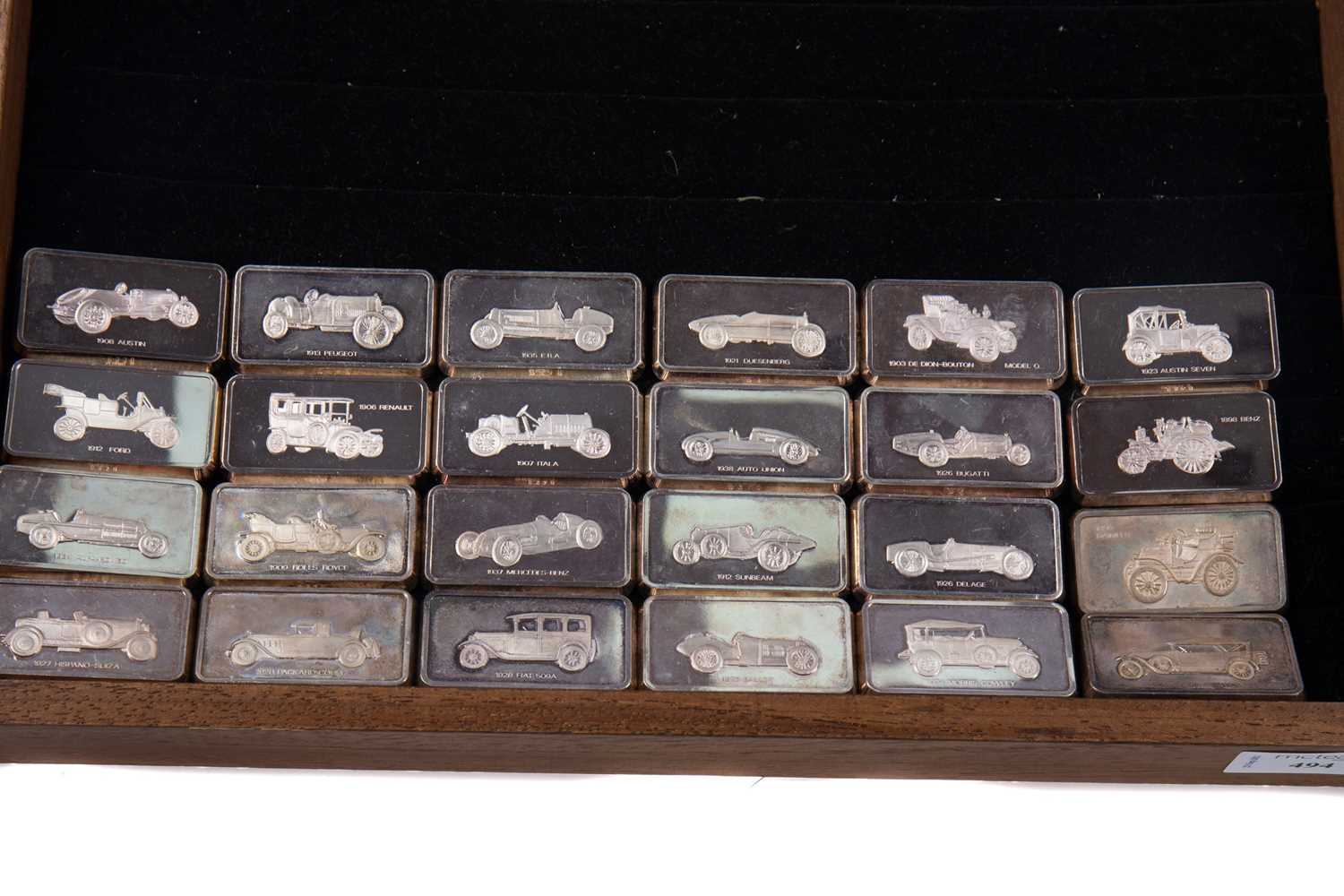 Lot 494 - A SET OF SILVER INGOTS COMMEMORATING 'THE NATIONAL MOTOR MUSEUM AT BEAULIUE'