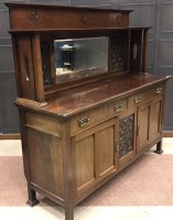 Lot 1037 - LATE VICTORIAN MAHOGANY MIRROR BACKED...