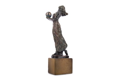 Lot 794 - THE WORLD IN HER HANDS, A CONTEMPORARY SCULPTURE