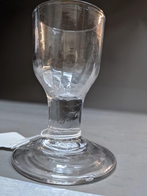 Lot 1059 - A GEORGE III CORDIAL GLASS