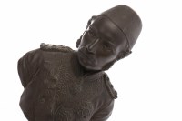 Lot 1052 - VICTORIAN SPELTER BUST OF GENERAL GORDON PASHA...