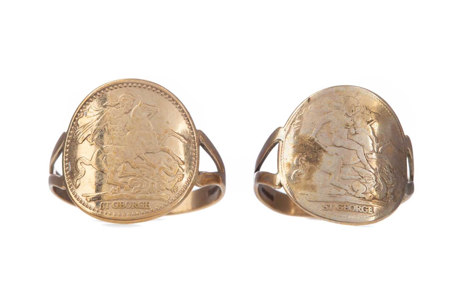 Lot 1377 - TWO ST GEORGE RINGS