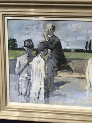 Lot 530 - THE BAPTISM, A GOUACHE BY ALEXANDER GOUDIE