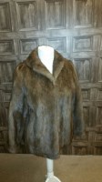 Lot 1064 - LADY'S BROWN MINK FUR JACKET with three...