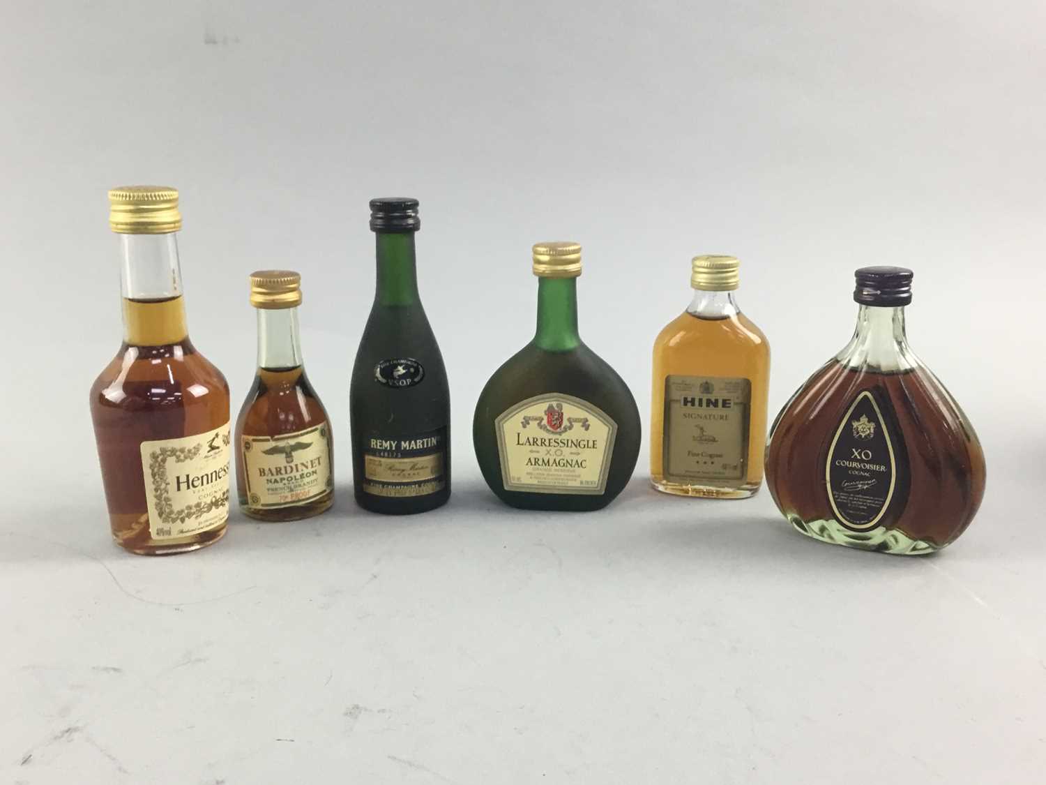 Lot 223 - A COLLECTION OF BRANDY, AND COGNAC MINIATURES