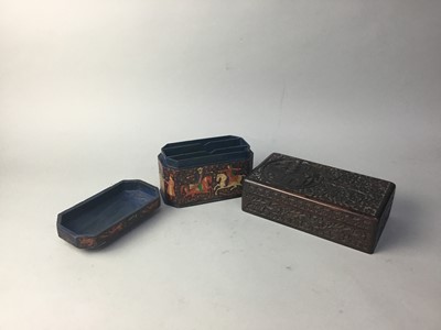 Lot 303 - AN INDO PERSIAN STATIONERY BOX AND ANOTHER