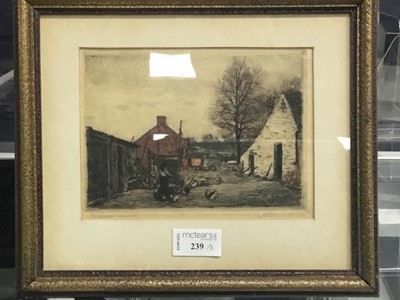 Lot 239 - THREE ETCHINGS BY GEORGE HOUSTON
