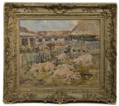 Lot 50 - SIESTA, AN OIL BY MARGARET FISHER PROUT