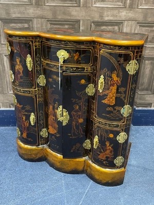 Lot 273 - A CHINESE LACQUERED CABINET