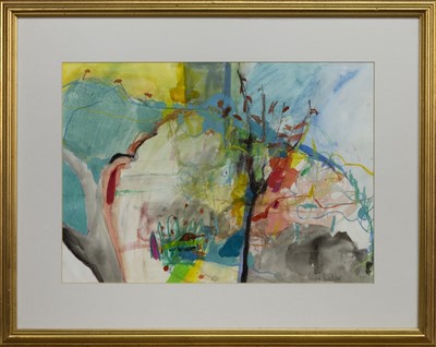 Lot 527 - COLOUR TREE, A MIXED MEDIA BY LOUISE RITCHIE