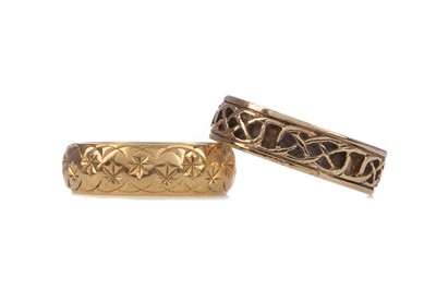 Lot 1453 - TWO GOLD WEDDING BANDS