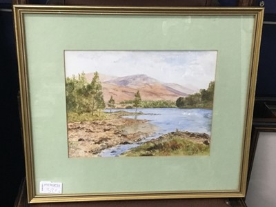 Lot 321 - LOCH MAREE AND WHITBY FROM SANDSEND, BY W.D. LOGIE