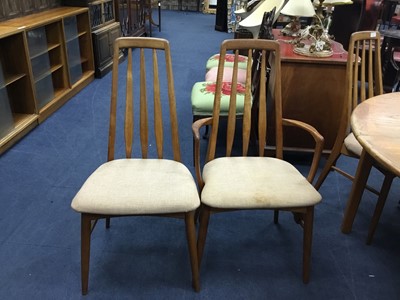 Lot 354 - A SET OF SIX DANISH RETRO DINING CHAIRS