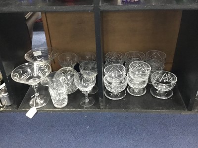 Lot 350 - A LOT OF CRYSTAL WARE INCLUDING SUNDAE DISHES