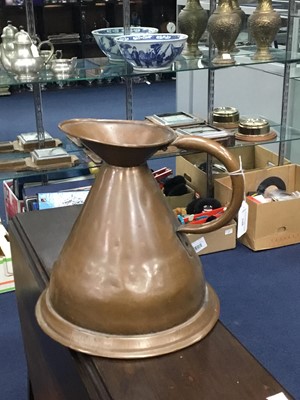 Lot 348 - A COPPER FLAGON