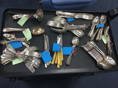 Lot 403 - A LOT OF VARIOUS SILVER PLATED CUTLERY