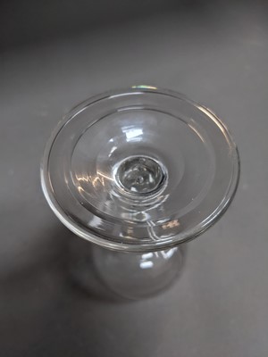 Lot 1106 - AN EARLY 19TH CENTURY TOASTING GLASS