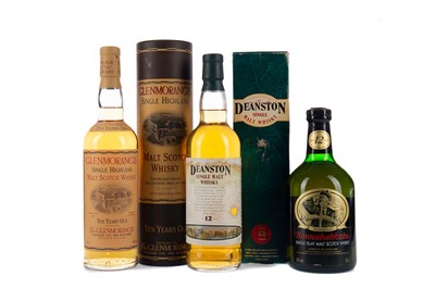 Lot 99 - GLENMORANGIE 10 YEARS OLD, DEANSTON AGED 12 YEARS, AND BUNNAHABHAIN AGED 12 YEARS