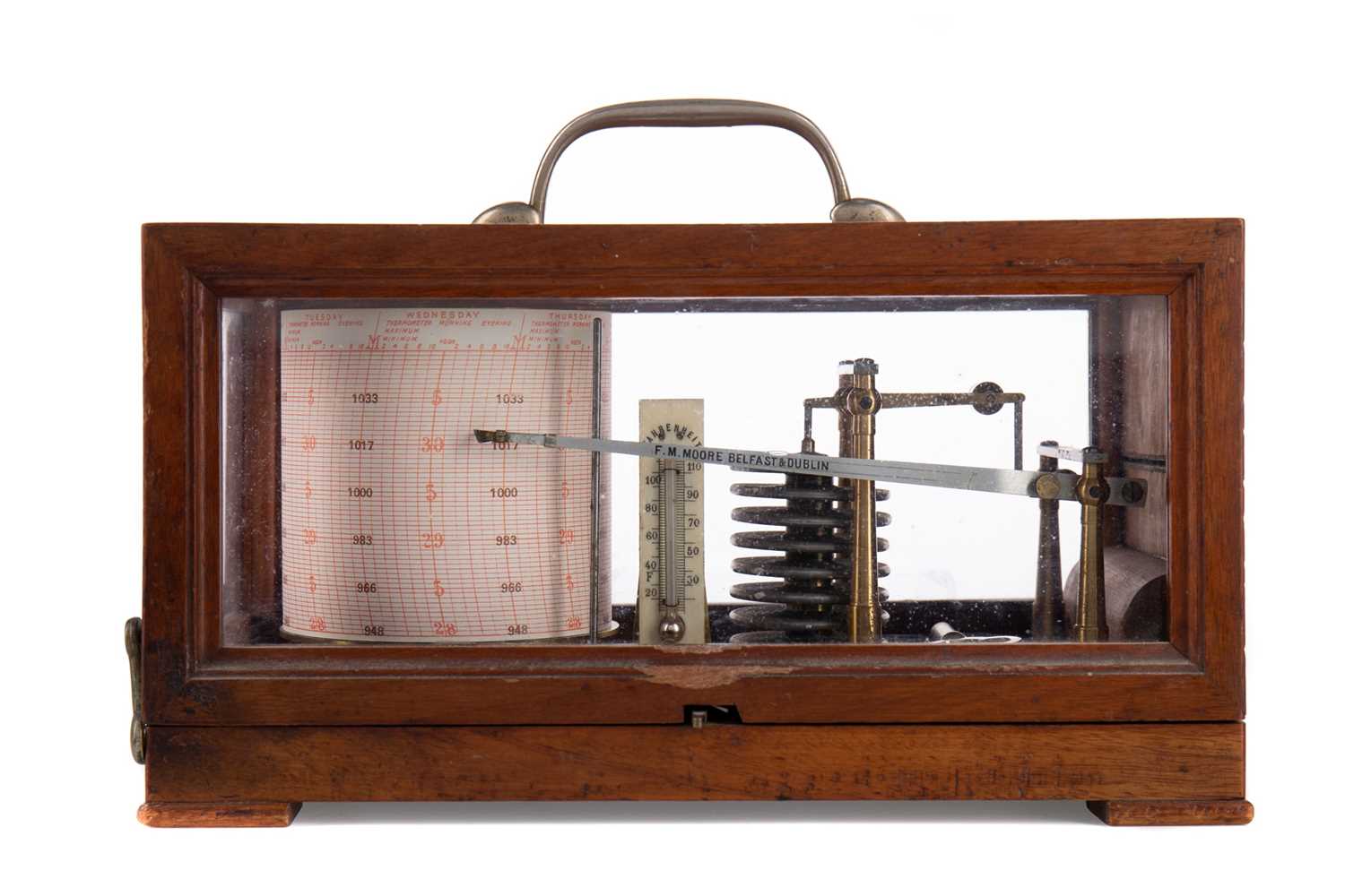 Lot 1114 - A BAROGRAPH BY F. M. MOORE OF BELFAST AND DUBLIN