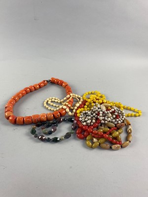 Lot 118 - A COLLECTION OF BEAD NECKLACES