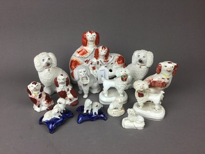Lot 13 - A LOT OF STAFFORDSHIRE DOG FIGURES