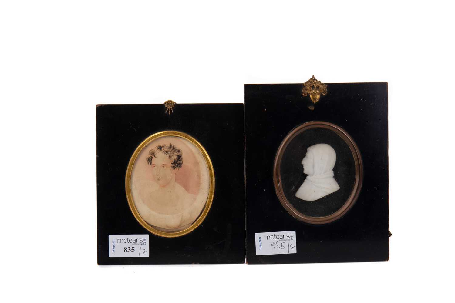 Lot 835 - TWO LATE 18TH/EARLY 19TH CENTURY MINIATURES