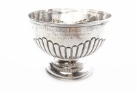 Lot 1128 - EDWARDIAN SILVER TROPHY BOWL partially...