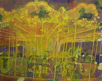 Lot 562 - CAROUSEL, AN ACRYLIC BY ANDREI BLUDOV